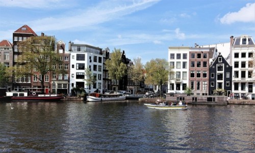 Zdjecie HOLANDIA / Amsterdam / Rzeka Amstel  / Nad wod