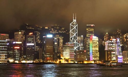 Zdjecie HONG KONG / Kowloon / Avenue of Stars / Hong Kong noc