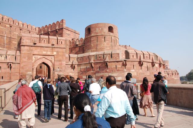 Zdjęcia: Agra, Uttar Pradesh, Główna brama do Agra Fort, INDIE Zdjęcia: Agra, Uttar Pradesh, Główna brama do Agra Fort, INDIE