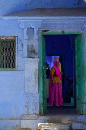 Zdjęcia: Jodpur, Radżastan, Lady In Blue, INDIE Zdjęcia: Jodpur, Radżastan, Lady In Blue, INDIE
