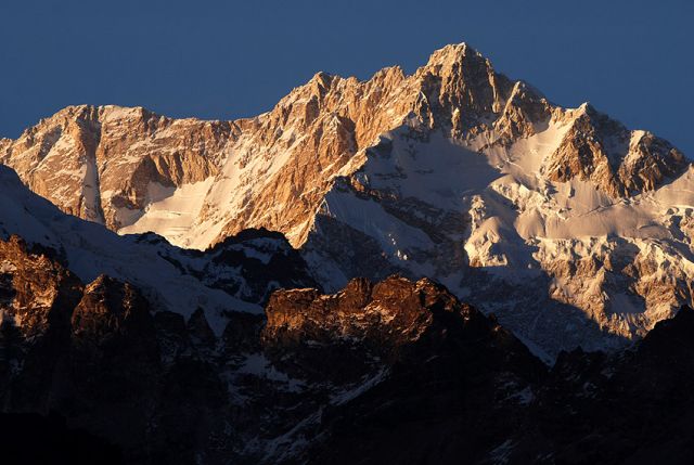 Zdjęcia: rejon Kangdzendzongi, sikkim, Kangdzendzonga w świetle zachodzącego słońca, INDIE Zdjęcia: rejon Kangdzendzongi, sikkim, Kangdzendzonga w świetle zachodzącego słońca, INDIE