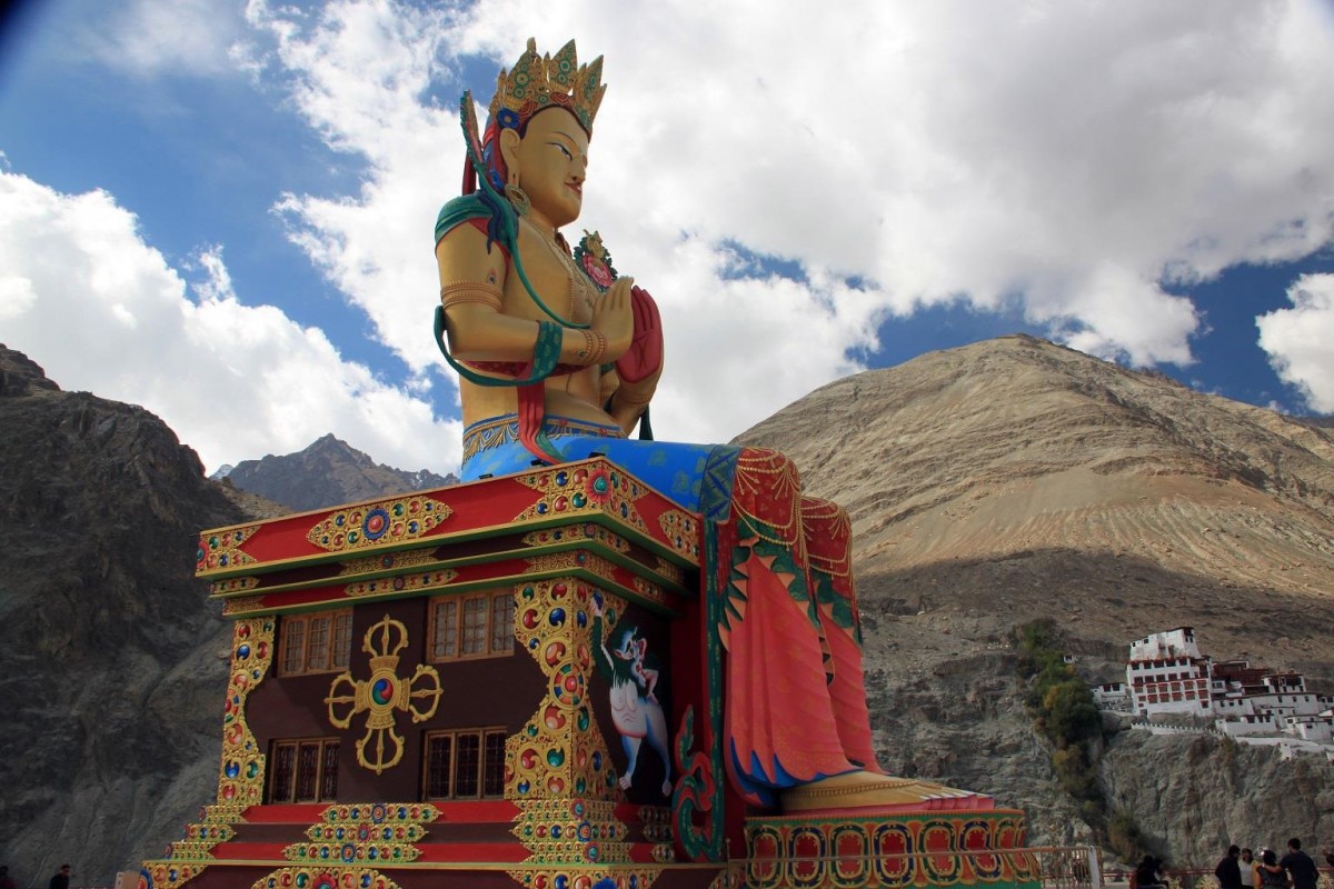 Zdjęcia: Diskit w dolinie Nubry, Ladakh, Budda, INDIE Zdjęcia: Diskit w dolinie Nubry, Ladakh, Budda, INDIE