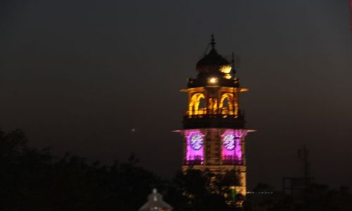 Zdjecie INDIE / Rajasthan / Jodhpur / Wiea zegarowa noc