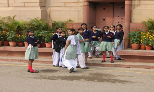 Zdjęcie INDIE / Delhi / New Delhi / szkolna wycieczka