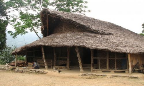 Zdjcie INDIE / NAGALAND / LONGWA / dom
