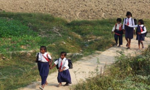 Zdjecie INDIE / Madhya Pradesh / okolice Khajuraho / W drodze do szkoy