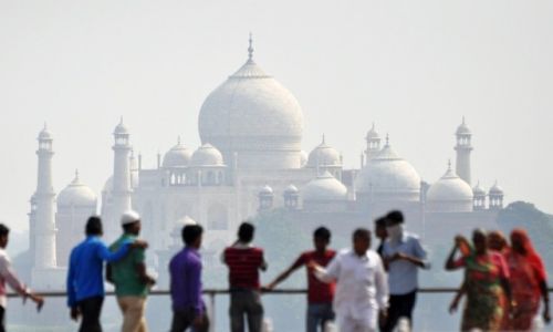 Zdjęcie INDIE / Agra / widok z Fortu Agra / Taj Mahal inaczej