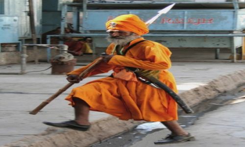 Zdjcie INDIE / New Delhi / Gurdwara sikhw / Sikhijski stranik gurdwary