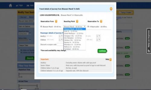 Zdjęcie INDIE / całe / makemaytrip / instrukcja wyboru stacji boardingowej