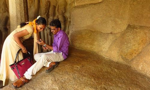 Zdjęcie INDIE / Tamil Nadu / Mahabalipuram / Krishna Mandapa