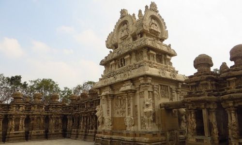 Zdjcie INDIE / Tamil Nadu / Kanchipuram / witynia Kajlasanatha