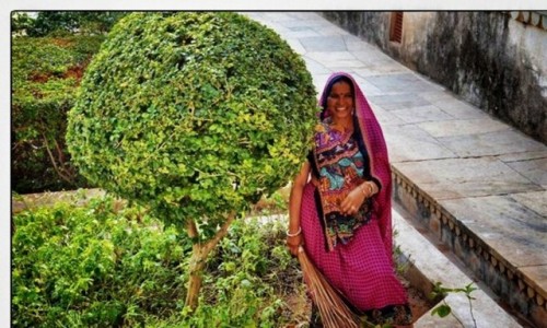 Zdjcie INDIE / Radzastan / Amber fort / Jaipur woman