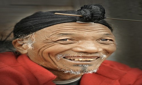 Zdjcie INDIE / Arunachal Pradesh / Dolina Ziro / Mczyzna z plemienia Apatani