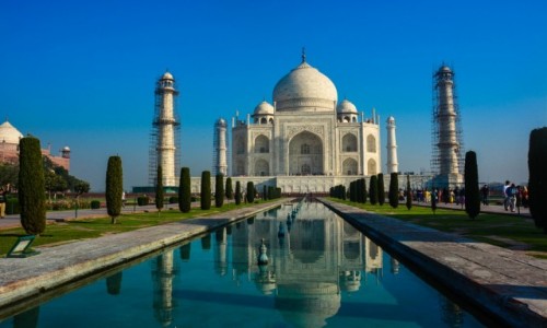 Zdjecie INDIE / pnoc / Agra / Taj Mahal w remoncie