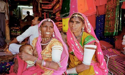 Zdjecie INDIE / Rajasthan / Jodhpur / kobiety z Jodhpuru