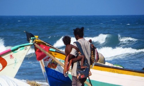 Zdjęcie INDIE / Tamilnadu / Mahabalipuram / na plaży