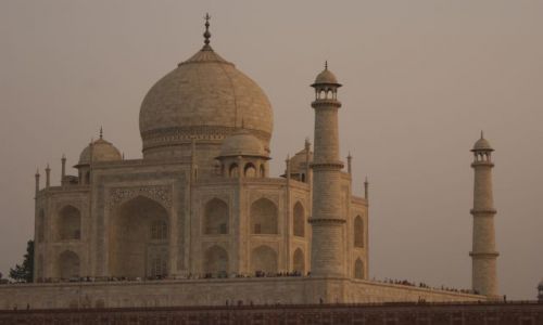 Zdjecie INDIE / brak / Agra / Tadż Mahal o zachodzie słońca