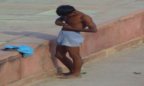 Zdjecie INDIE / brak / Fatehpur Sikri / Przed skokem do wody
