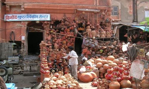 INDIE / Radastan / Jaipur / sklep garncarski