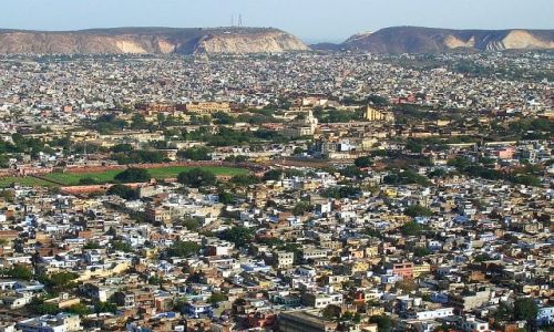 Zdjecie INDIE / Radastan / fort Nahargarh / panorama Jaipuru 2