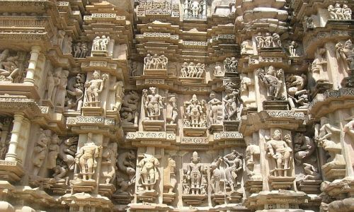 Zdjecie INDIE / Madhja Pradesh / Khajuraho / Świątynia - detal 4