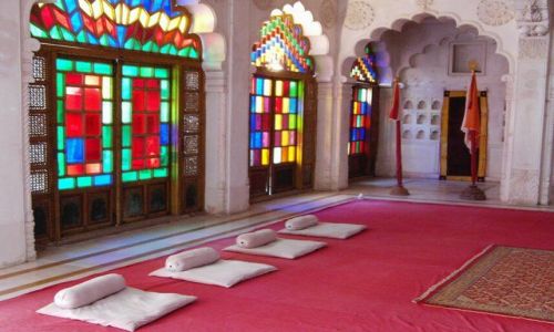 INDIE / Rajasthan / Jodhpur / fort Meherangarh wystrj wntrz