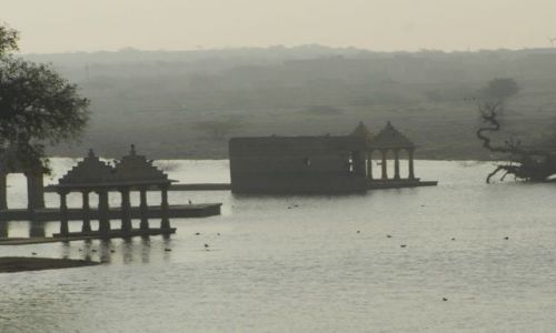 INDIE / Rajasthan / Jaisalmer - pustynia Thar / nad jeziorem