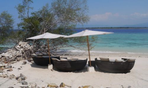Zdjecie INDONEZJA / Nusa Tenggara Barat / Gili Meno / Niebiaska plaa