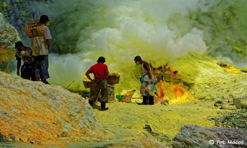 Zdjecie INDONEZJA / Jawa / Kawah Ijen / Grnicy 