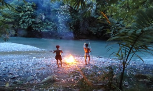 INDONEZJA / Sumatra / Bukit Lawang / Kolacja w dungli