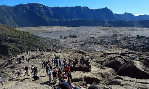 Zdjcie INDONEZJA / Jawa / kaldera Tengger / widok na kalder z wulkanu Bromo