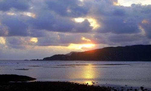 Zdjecie INDONEZJA / wyspa Lombok / wioska Kuta Beach / przed zachodem soca