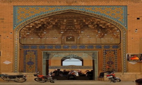Zdjecie IRAN / Kashan / Agha Bozorg meczet / wejcie do Agha Bozorg