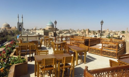 Zdjcie IRAN / - / Jazd / Widok na Jazd (stare miasto) z tarasu restauracji Baam