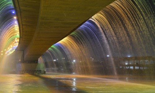 Zdjecie IRAN / Chuzestan / Ahvaz /  Tripyar Pol-e Haftom Waterfall of Ahvaz