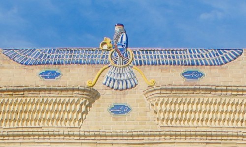 Zdjęcie IRAN / Ostan Yazd / Yazd / Faravahar- symbol religijny zaratusztrianizmu