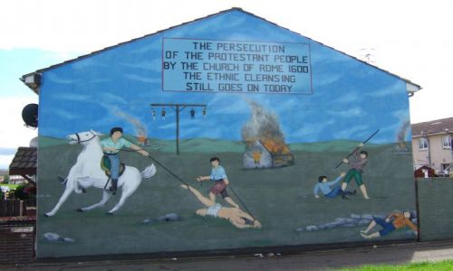 Zdjęcie IRLANDIA / IRLANDIA POLNOCNA, ULSTER / BELFAST / MURAL Z DZIELNICY SHANKILL