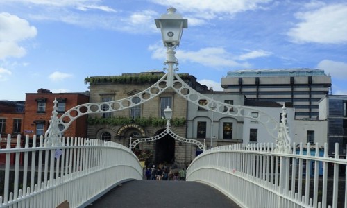 Zdjecie IRLANDIA / Dublin  / Rzeka Liffey / Most Ha'penny