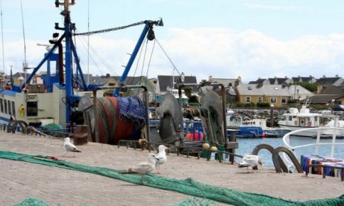 Zdjęcie IRLANDIA / Hrabstwo Kerry / Zatoka Dingle / Kutry rybackie przycumowane do nabrzeża portowego w Dingle.