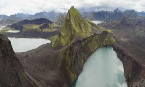 Zdjcie ISLANDIA / interior / gdzies w srodku wyspy / panoramka