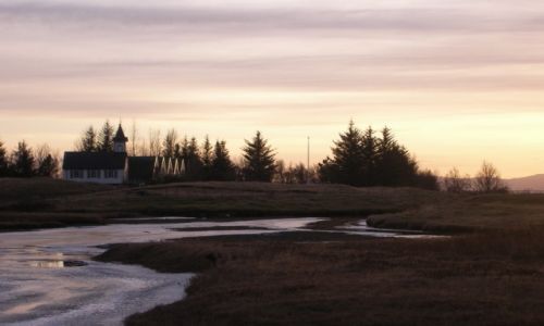 Zdjęcie ISLANDIA / Thingvellir / Thingvallakirkja / Iceland