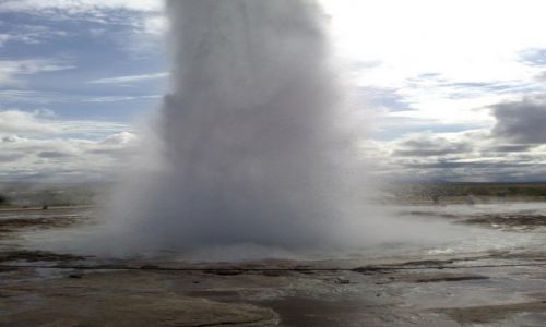 Zdjecie ISLANDIA / Poudniowa Islandia / Gullfoss and Geysir / Gejzer Strokkur