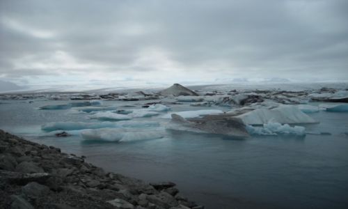 Zdjecie ISLANDIA / Islandia / Islandia / Lodowe jezioro