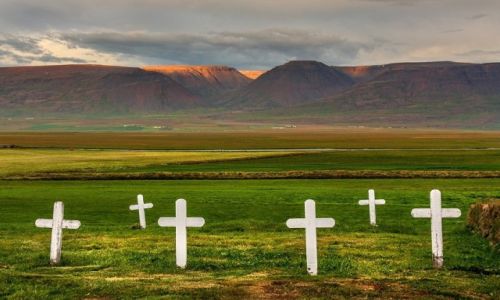 Zdjecie ISLANDIA / Skagafjrður-Sysla / Glaumbær  / Cmentarz w Glaumbær 