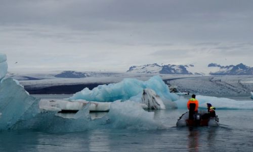 Zdj�cie ISLANDIA / p�d Islandia / park narodowy Vatnaj�kull / jezioro J�kuls�rl�n