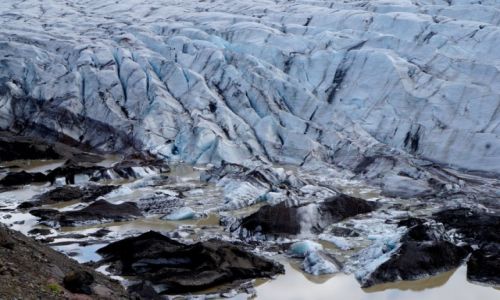 Zdjęcie ISLANDIA / Park Narodowy Vatnajökull / Svinafellsjokull / Jęzor lodowca