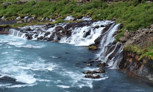 Zdjcie ISLANDIA / Zachodnia Islandia / - / Hraunfossar