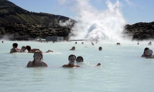 Zdjcie ISLANDIA / Okolice Reykjaviku / Bkitna Laguna / mleczna kpiel