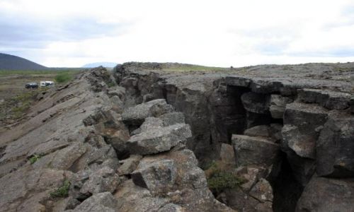 Zdjecie ISLANDIA / poudniowo-zachodnia Islandia / Pingvelir - miejsce styku pyt kontynentalnych / pknicie