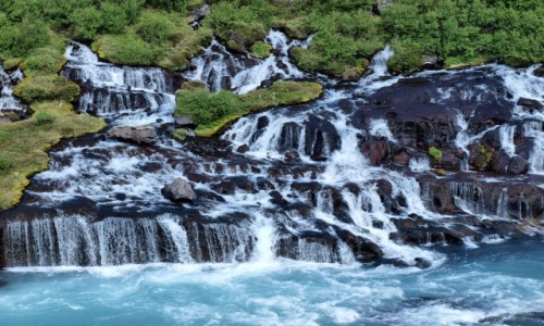 Zdjecie ISLANDIA / Zachodnia Islandia / - / Hraunfossar ujcie 4